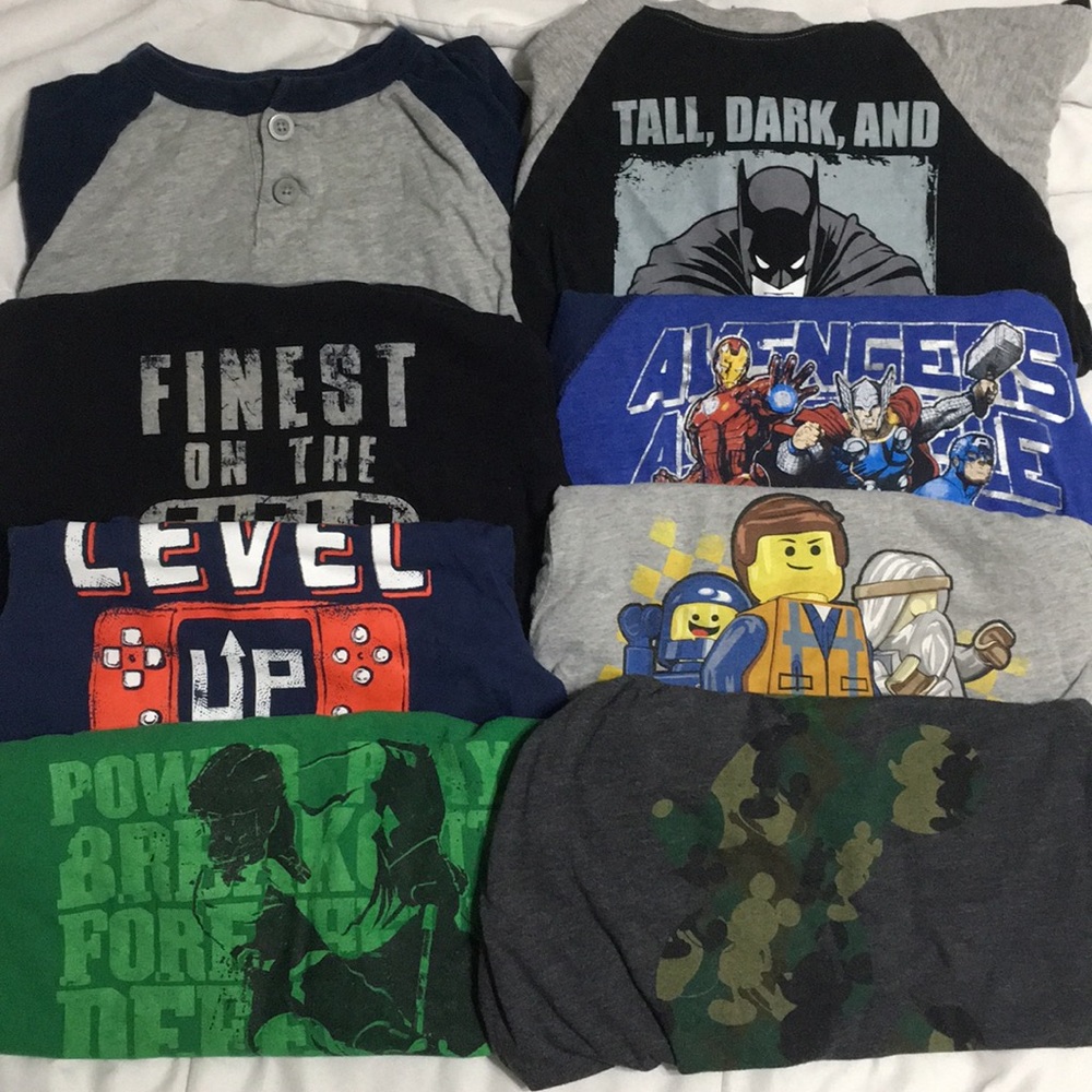8 Long Sleeve Shirt Bundle Sizes: XS,S,6,7